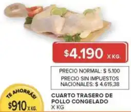 Carrefour Market Cuarto trasero de pollo congelado oferta
