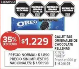 Carrefour Market Oreo originales de chocolate rellenas oferta