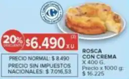 Carrefour Market Rosca con crema oferta