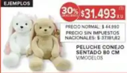 Carrefour Market Peluche conejo sentado v/modelos oferta