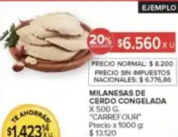 Carrefour Market Carrefour milanesas de cerdo congelada oferta
