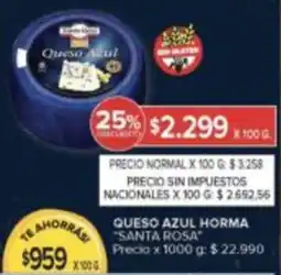Carrefour Market Santa rosa queso azul horma oferta