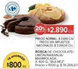 Carrefour Market Bulnez rosca de chocolate/ limon/naranja/ marmolada oferta