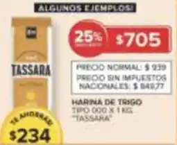 Carrefour Market Tassara harina de trigo tipo 000 oferta