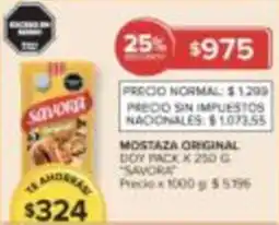 Carrefour Market Savora mostaza original doy pack oferta