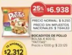 Carrefour Market Patitas bocaditos de pollo bolsa oferta