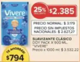 Carrefour Market Vivere suavizante clásico doy pack oferta