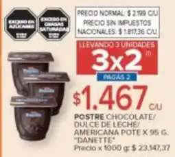 Carrefour Market Danette postre chocolate/ dulce de leche americana pote oferta