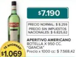 Carrefour Market Gancia aperitivo americano botella oferta