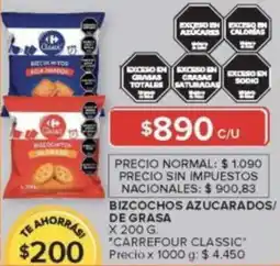 Carrefour Market Carrefour classic bizcochos azucarados/ de grasa oferta