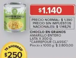 Carrefour Market Carrefour classic choclo en granos amarillo entero lata oferta