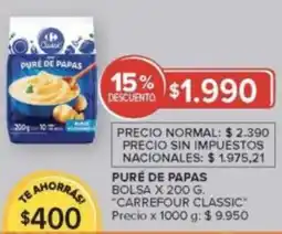 Carrefour Market Carrefour classic puré de papas bolsa oferta