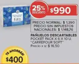 Carrefour Market Carrefour soft pañuelos descartables pocket oferta