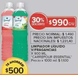 Carrefour Market Carrefour essential limpiador líquido v/fragancias oferta
