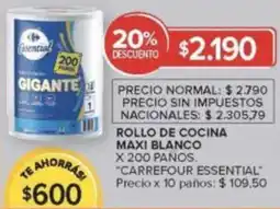 Carrefour Market Carrefour essential rollo de cocina maxi blanco oferta
