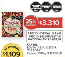 Carrefour Market Tia rosa fajitas bolsa oferta