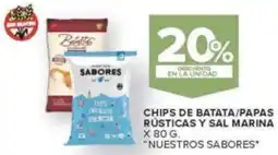 Carrefour Market Nuestros sabores chips de batata/papas rústicas y sal marina oferta