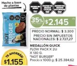Carrefour Market Not burger medallón quick flow pack oferta