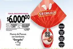 La Anonima Huevos de Pascuas con bombones GEORGALOS oferta