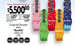 La Anonima Conejo de Chocolate plano "Bonafide" x 60 g. c/u oferta