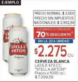 Carrefour Stella Artois cerveza blanca oferta