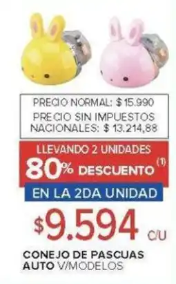Carrefour Conejo de pascuas auto oferta