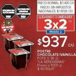 Carrefour La serenisima postre chocolate vainilla oferta