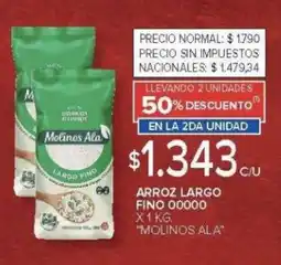 Carrefour Molinos Ala arroz largo fino 00000 oferta