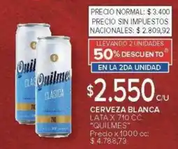 Carrefour Quilmes cerveza blanca oferta