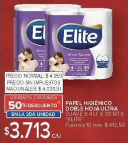 Carrefour Elite Ultra Suave papel higienico oferta