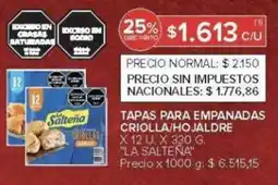 Carrefour La Salteña tapas para empanadas oferta