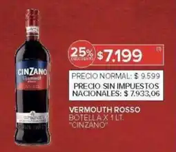 Carrefour Cinzano vermouth rosso oferta