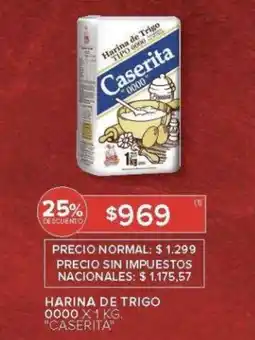 Carrefour Caserita harina de trigo 0000 oferta