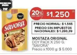 Carrefour Savora mostaza original oferta