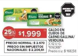 Carrefour Knorr caldo en cubos de carne/gallina/verdura oferta