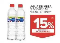Carrefour Benedictino agua de mesa oferta