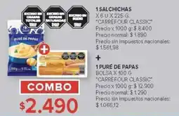 Carrefour Carrefour Classic salsichas + puré de papas oferta