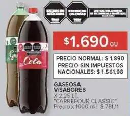 Carrefour Carrefour Classic gaseosa oferta