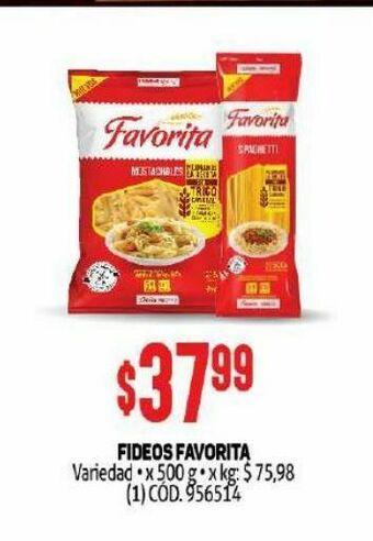 Makro Fideos favorita oferta