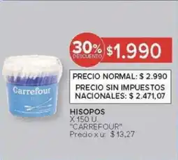 Carrefour Carrefour hisopos oferta