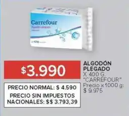 Carrefour Carrefour algodón plegado oferta