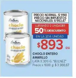 Carrefour Bulnez choclo entero amarillo oferta