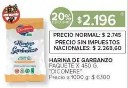 Carrefour Dicomere harina de garbanzo oferta
