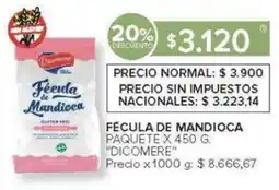 Carrefour Dicomere fécula de mandioca oferta