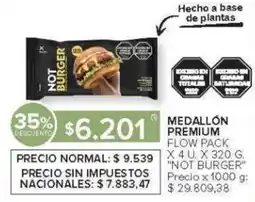 Carrefour Not Burger medallon premium oferta