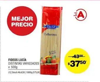 Atomo Conviene Fideos Lucía Distintas Variedades x 500g oferta