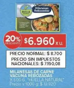 Carrefour Milanesa de carne vacuna rebozadas oferta