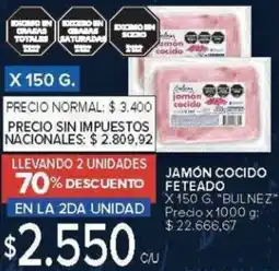 Carrefour Bulnez jamon cocido feteado oferta