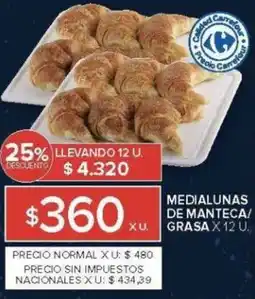 Carrefour Medialunas de manteca/grasa oferta