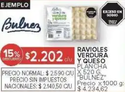 Carrefour Bulnez ravioles verdura y queso oferta